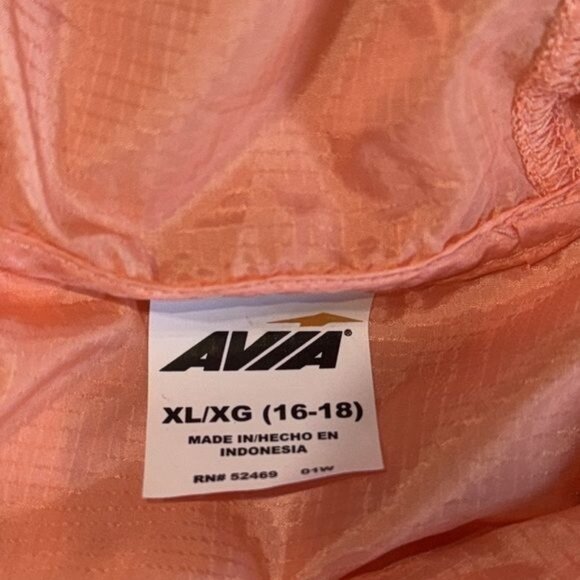 Avia Womens Sleeveless Hooded Top XL/XG 16-18 Red & Peach Nylon Polyester - Picture 3 of 7